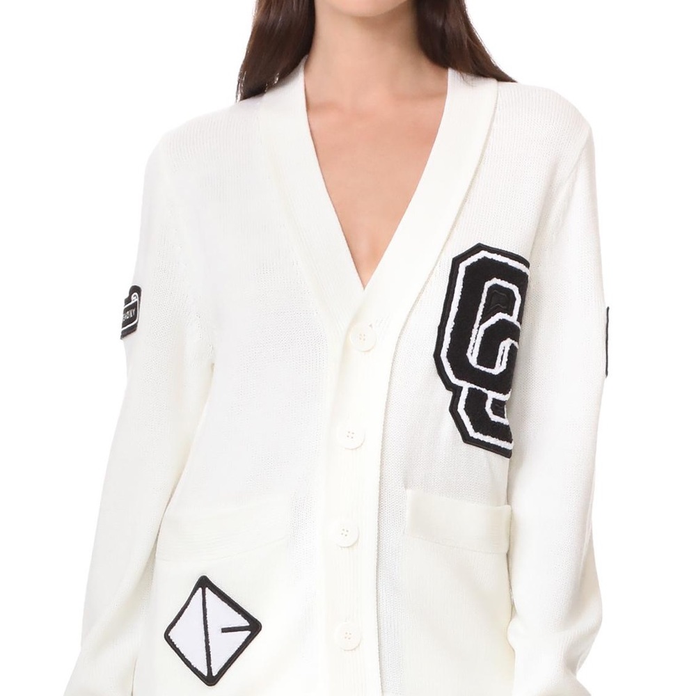 Opening Ceremony Varsity Cardigan White XS